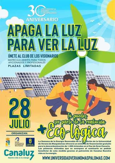 El seminario Apaga la luz para ver la luz se celebrará el 28 de julio en el Centro Cultural de Maspalomas / TA